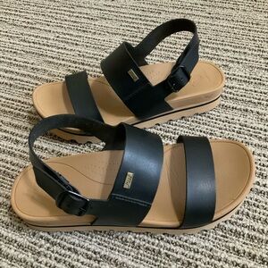 Reef Black and Tan Sandals